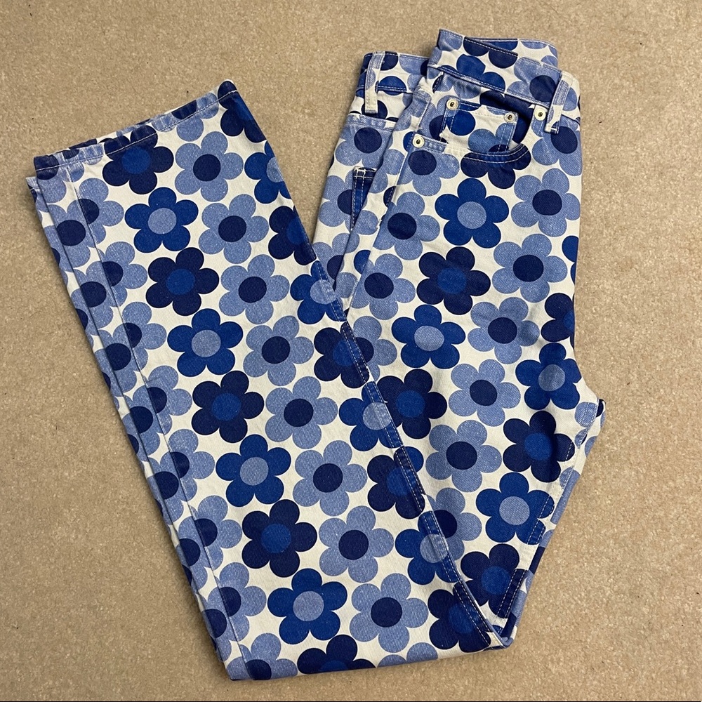 Zara Straight Leg Floral Pants - Picture 3 of 9